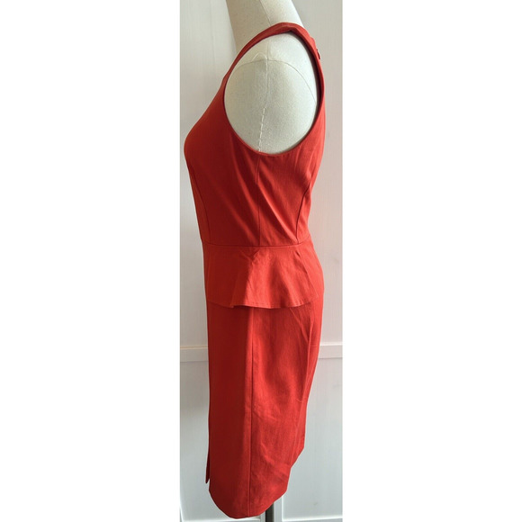 Banana Republic red sheath dress size 4 side wings back zip classic - Picture 4 of 9